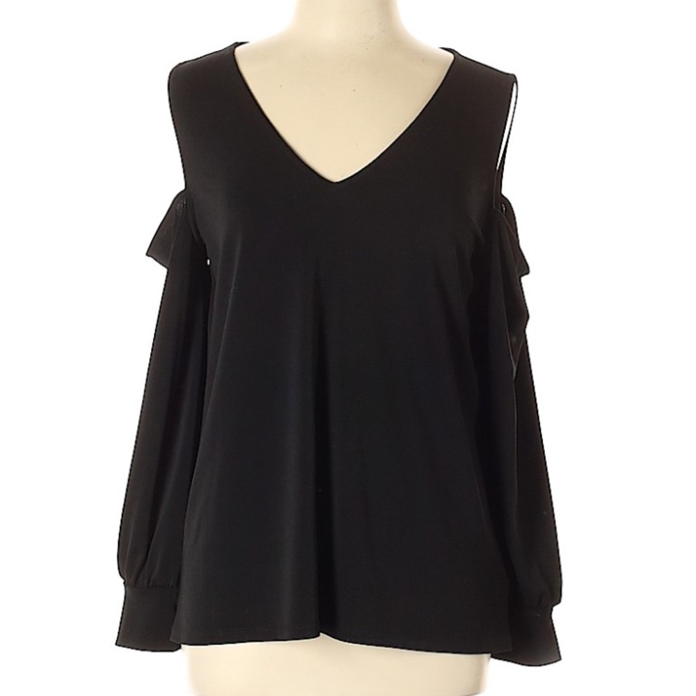 L Express Cold Shoulder Long Sleeve Shirt